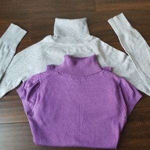Turtleneck Sweater tops Bundle of 2 XS